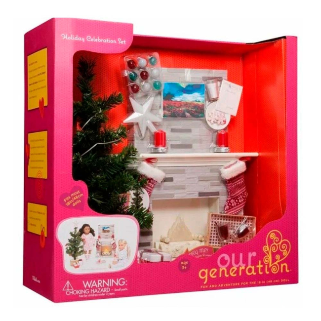 Мебель и домики - Набор для куклы Our Generation Новогодние аксессуары (BD37362Z)#4