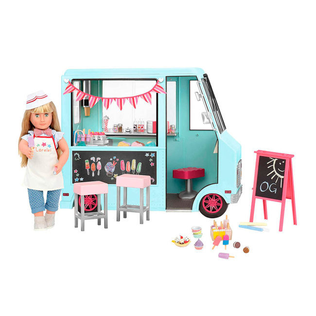 Транспорт и питомцы - Транспорт для куклы Our Generation Фургон с мороженым (BD37252Z)#3