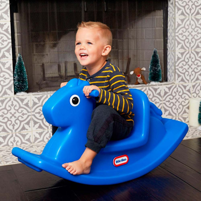 Игровые комплексы, качели, горки - Качалка Little tikes S2 Веселая лошадка синяя (167200072)#3
