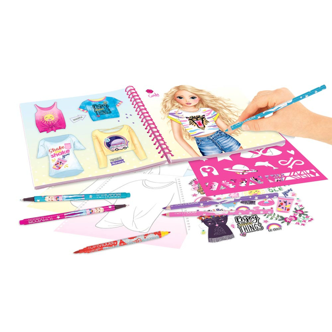 Товары для рисования - Блокнот с трафаретами Top Model Футболки (0410921) (555393)#2