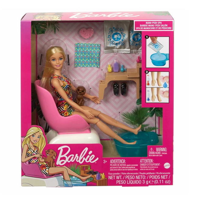 Меблі та будиночки - Ігровий набір Barbie Манікюрний салон (GHN07)#5