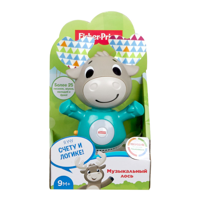 Развивающие игрушки - Интерактивная игрушка Fisher-Price Linkimals Музыкальный лось на русском (GJB21)#4