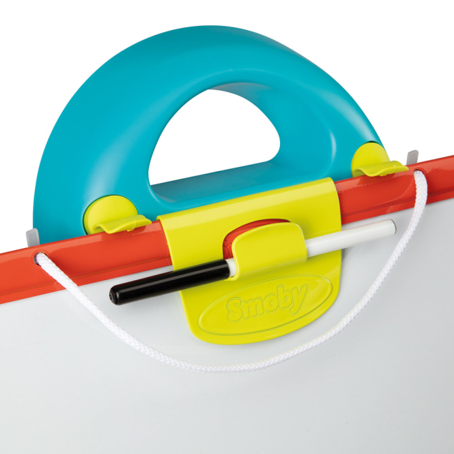 Детская мебель - Мольберт Smoby со съемной доской и 7 аксессуарами салатово-оранжевый (410623)#3