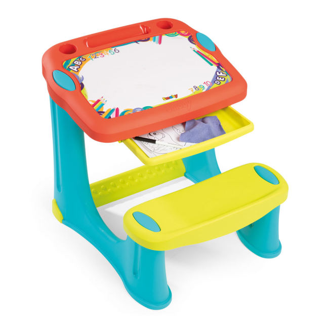 Детская мебель - Парта-доска Smoby Магическая с 12 аксессуарами оранжевая (420221)#3