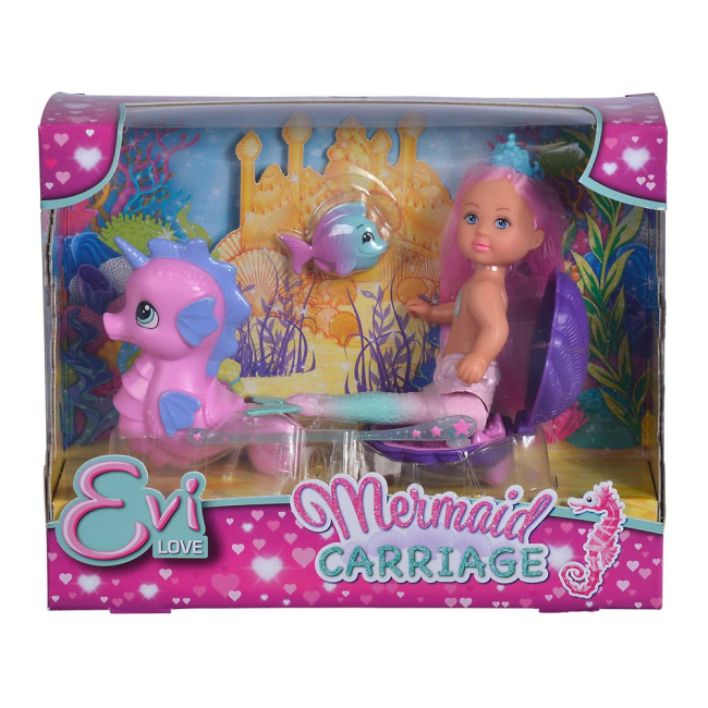 Куклы - Кукольный набор Steffi and Evi Love Русалочка Эви с каретой-ракушкой 12 см (5733463)#2