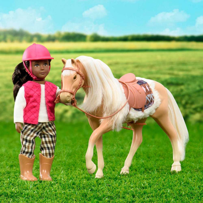 Транспорт и питомцы - Игровая фигурка Lori Американский скакун с аксессуарами (LO38004Z)#3