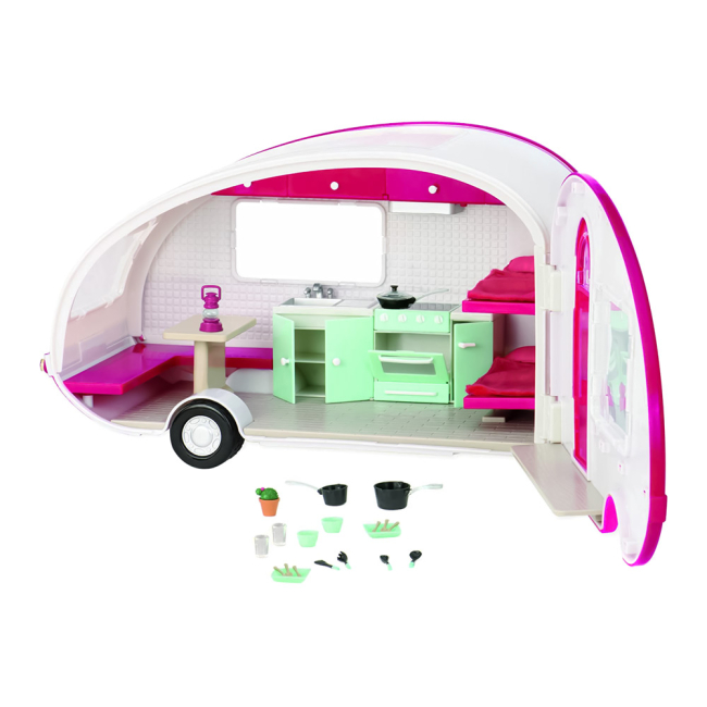 Транспорт и питомцы - Машинка Lori Розовый кемпер со световым эффектом (LO37011Z)#2