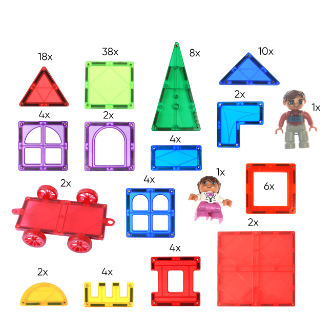 Магнітні конструктори - Конструктор Magplayer Магнітні плитки (MPL-112)#9