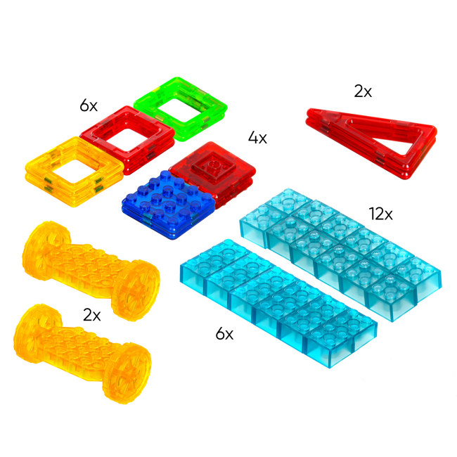 Магнітні конструктори - Конструктор магнітний Magplayer 32 детали (MPX-32)#4