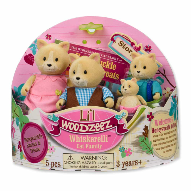 Фигурки животных - Набор фигурок Li'l Woodzeez Семья котов с книжкой (6156M)#2