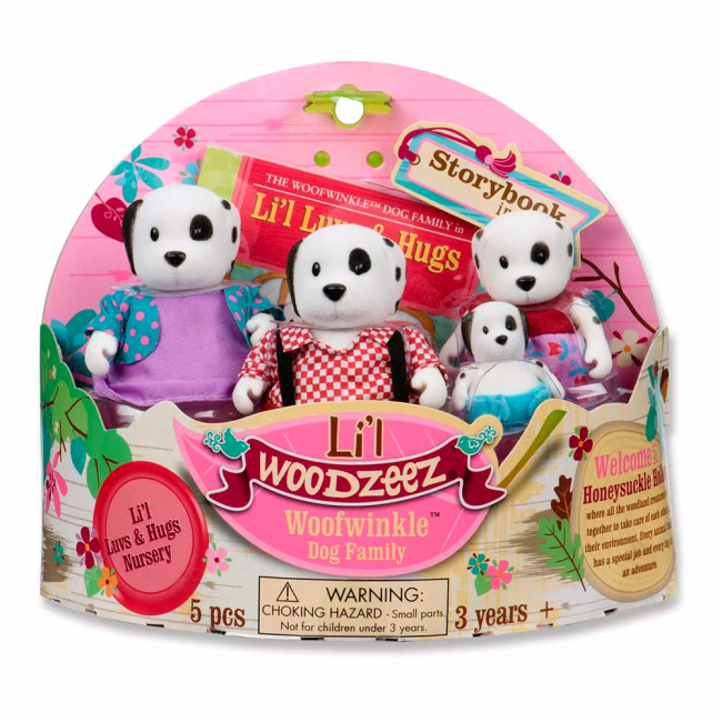 Фигурки животных - Набор фигурок  Li'l Woodzeez Семья собак с книжкой (6157M)#2