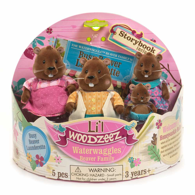 Фигурки животных - Набор фигурок Li'l Woodzeez Семья бобров с книжкой (6000M)#2
