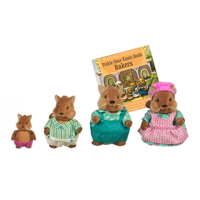 Фигурки животных - Набор фигурок Li'l Woodzeez Семья белок с книжкой (6008M)#2