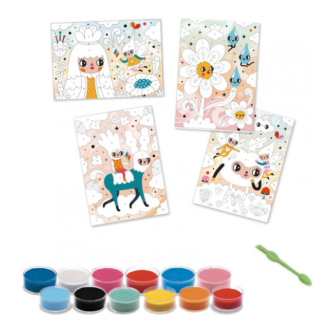 Товари для малювання - Художній комплект для малювання піском Djeco Чудово мило (DJ08678)#2