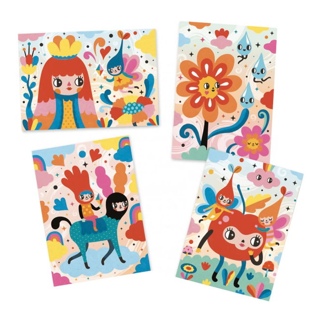 Товары для рисования - Художественный комплект для рисования песком Djeco Восхитительно мило (DJ08678)#3