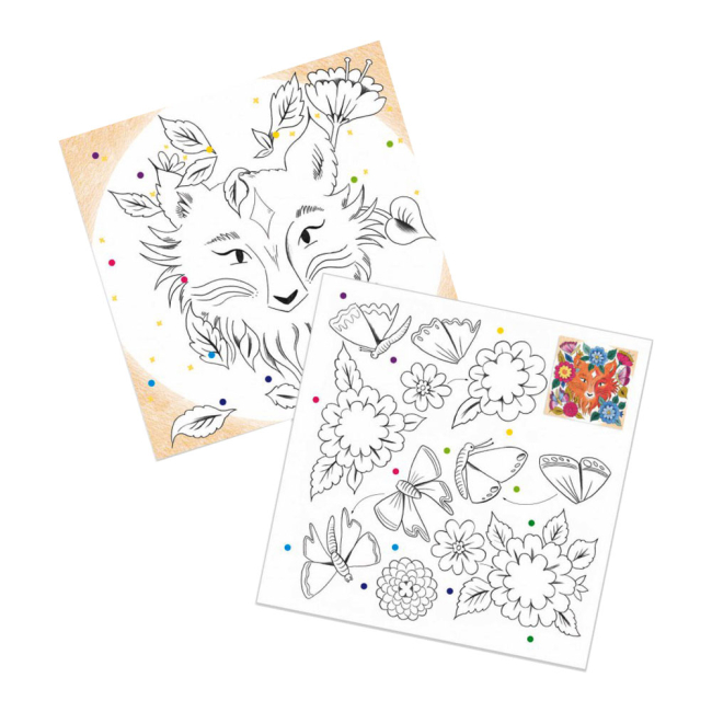 Товары для рисования - Художественный комплект для рисования-раскраска Djeco Лесные друзья (DJ09657)#2