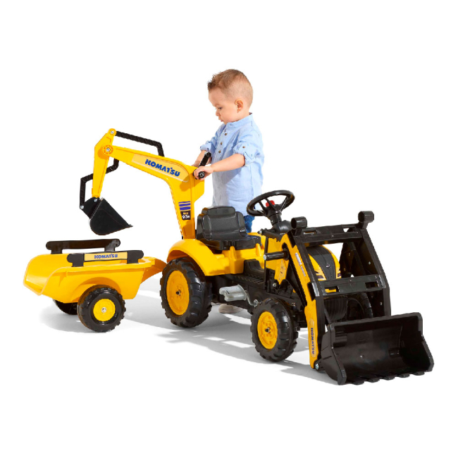 Велосипеды - Веломобиль Falk Экскаватор Komatsu желтый (2076N)#4