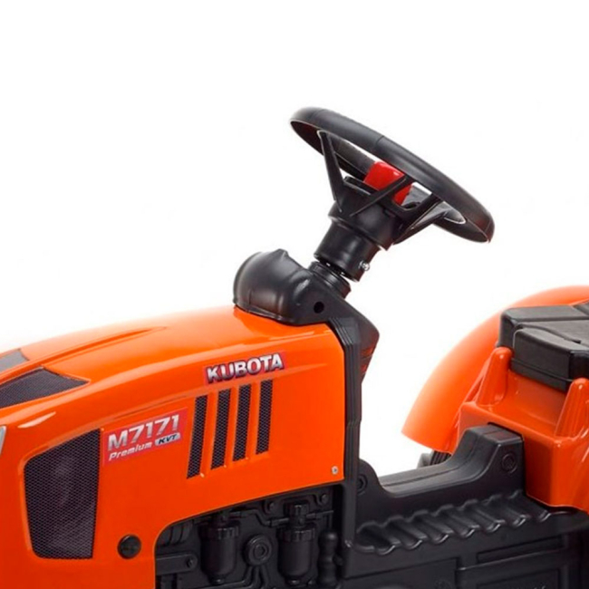 Велосипеды - Веломобиль Falk Трактор Kubota с прицепом оранжевый (2065AВ)#2