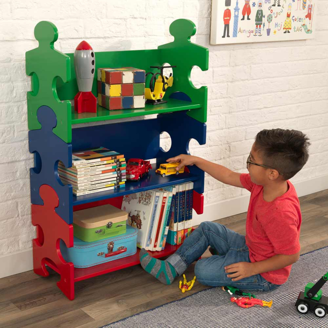 Детская мебель - Книжная полка KidKraft Пазл (14400)#2