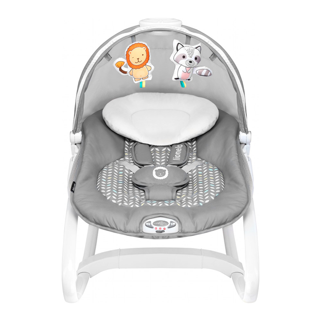 Кресла-качалки - Шезлонг-качалка Lionelo Henk серый (LO.HN02)#2