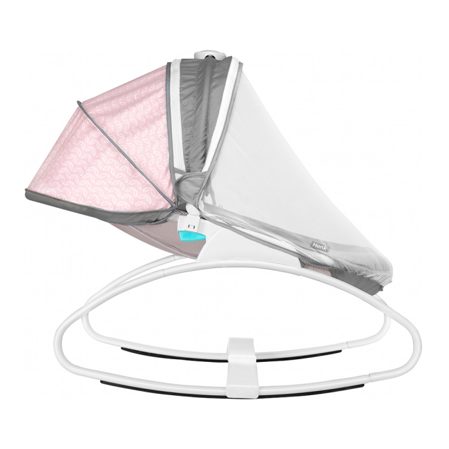 Крісла-качалки - Шезлонг-гойдалка Lionelo Henk сіро-рожевий (LO.HN02)#4