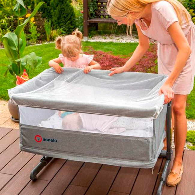 Манежі - Ліжечко-манеж Lionelo Toon 2 в 1 сіре (LO.TO01)#5