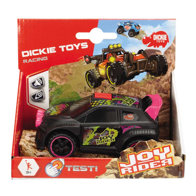 Автомоделі - Автомодель Dickie Toys Шалені перегони чорно-рожева 12 см (3761000/3761000-4)#2