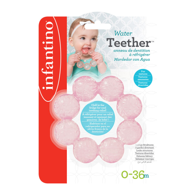 Брязкальця, прорізувачі - Прорізувач Infantino з водою рожевий (206301I)#2