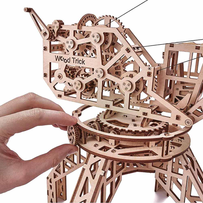 3D-пазли - Тривимірний пазл Wood Trick Підйомний кран із контейнером (4820195190326)#3