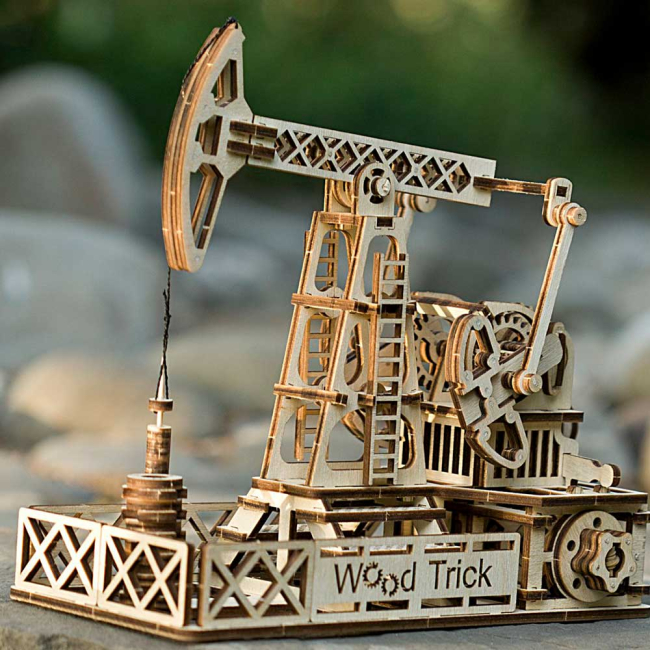3D-пазлы - Трехмерный пазл Wood Trick Нефтяная вышка механический (00013) (4820195190104)#5