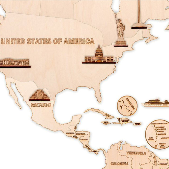 3D-пазлы - Трехмерный пазл Wood Trick Настенная карта мира XXL (4820195190784)#4