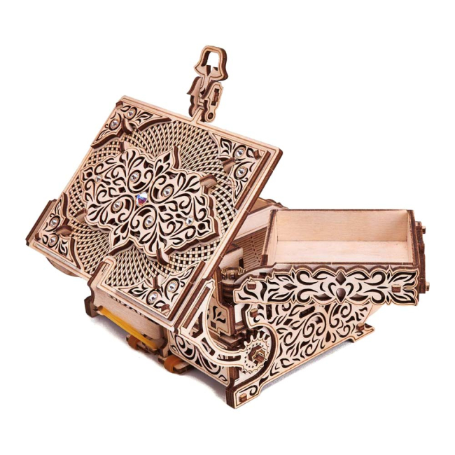 3D-пазлы - Трехмерный пазл Wood Trick Шкатулка с кристаллами Swarovski механический (00042) (4820195191033)#3