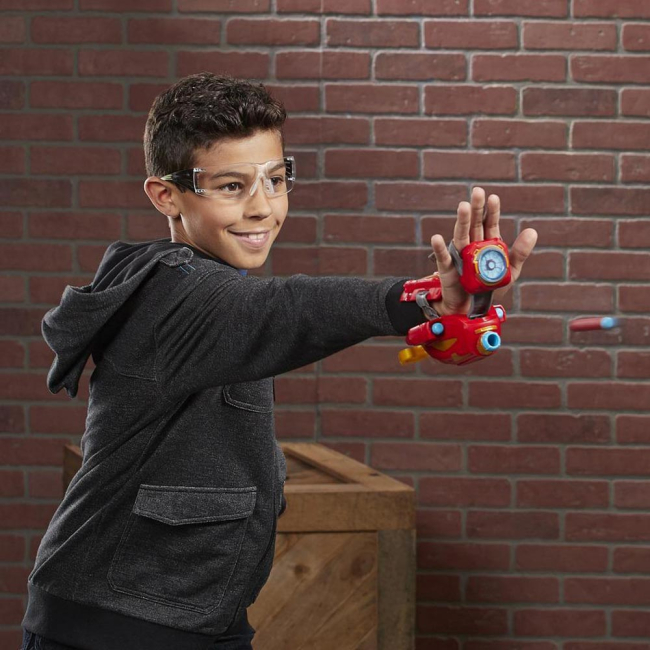 Помпова зброя - Іграшковий бластер на руку NERF Marvel Avengers Бластер Залізна людина (E7376)#5