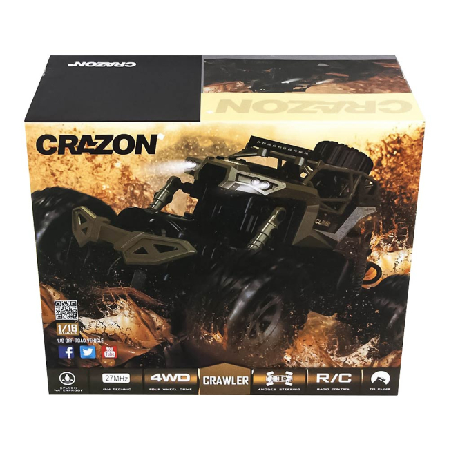 Радіокеровані моделі - Машинка Crazon Crawler climb коричнева на радіокеруванні 1:16 (171601B/171601B-1)#4