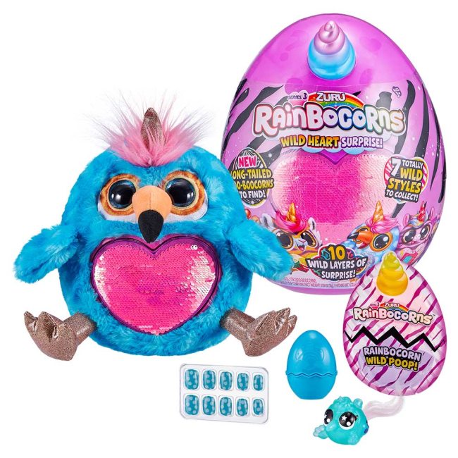 Мягкие животные - Мягкая игрушка-сюрприз Rainbocorns Wild heart Реинбокорн-E S3 (9215E)#2