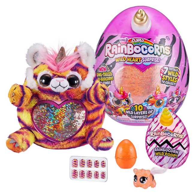 Мягкие животные - Мягкая игрушка-сюрприз Rainbocorns Wild heart Реинбокорн-G S3 (9215G)#2