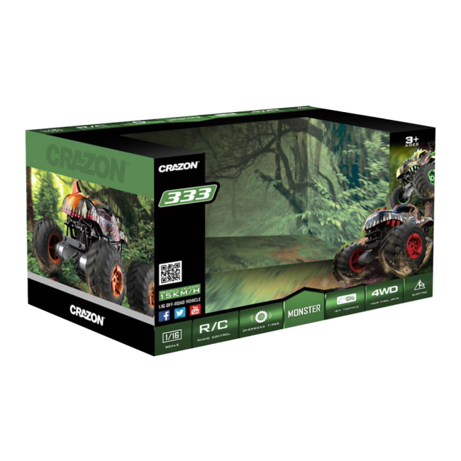 Радиоуправляемые модели - Машинка Crazon Мифическое существо желтая на радиоуправлении 1:16 (333-DJ19165)#2