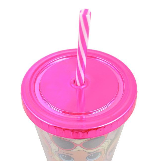 Чашки, склянки - Тамблер-склянка YES LOL Juicy з підсвіткою 490мл з трубочкою (707037)#2