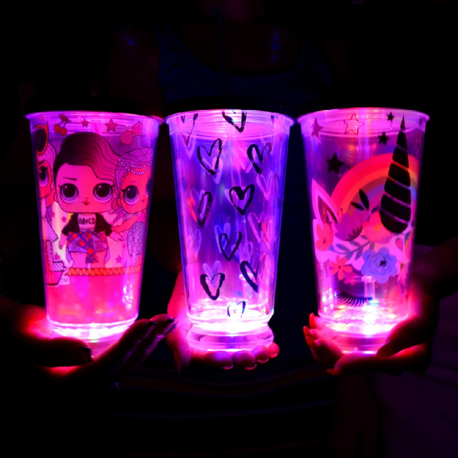 Чашки, склянки - Тамблер-склянка YES LOL Juicy з підсвіткою 490мл з трубочкою (707037)#4