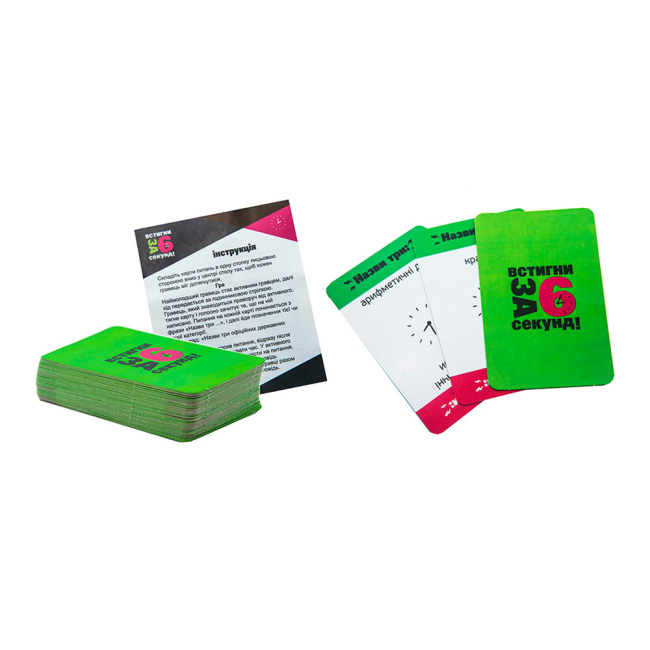 Настольные игры - Настольная игра Strateg Успей за 6 секунд на украинском (30403) (4820220562166)#2