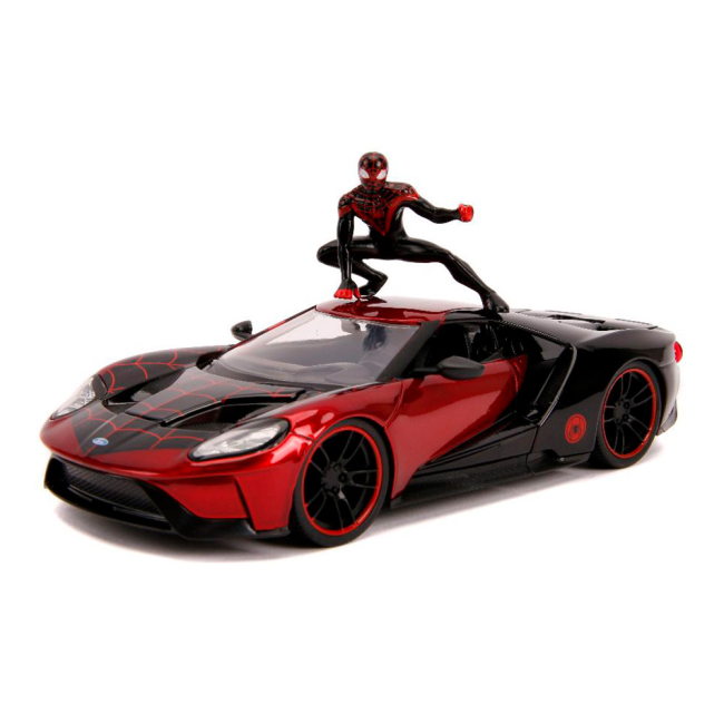 Автомодели - Автомодель Jada Spider-Man Форд GT металлический с фигуркой Майлза Моралеса 1:24 (253225008)#3