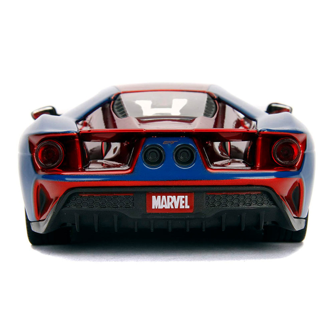 Автомодели - Автомодель Jada Spider-Man Форд GT с фигуркой Человека-паука 1:24 (253225002)#4