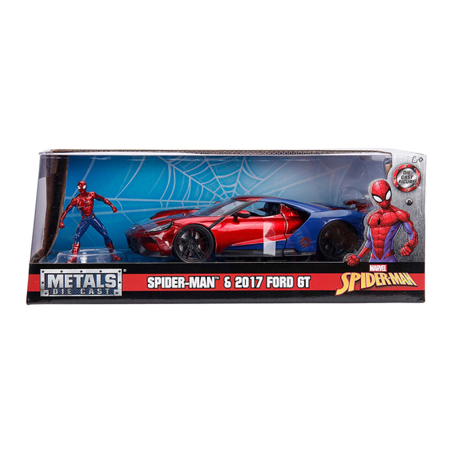 Автомодели - Автомодель Jada Spider-Man Форд GT с фигуркой Человека-паука 1:24 (253225002)#5