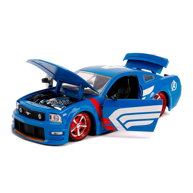 Автомодели - Автомодель Jada Мстители Форд Мустанг GT с фигуркой Капитана Америка 1:24 (253225007)#2