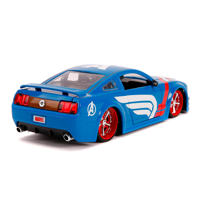 Автомодели - Автомодель Jada Мстители Форд Мустанг GT с фигуркой Капитана Америка 1:24 (253225007)#4