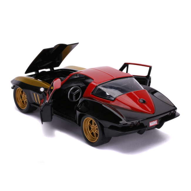 Автомоделі - Машина Jada Шевроле Корвет з фігуркою Чорної вдови 1:24 (253225014)#4