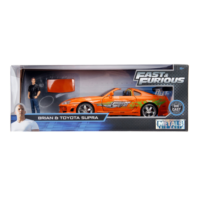 Автомоделі - Автомодель Jada Форсаж Тойота Супра з фігуркою Брайана 1:24 (253205001)#5