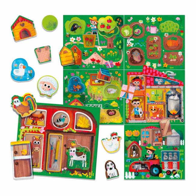 Розвивальні іграшки - Розвивальний пазл Headu Монтесорі Життя на фермі (MU23608)#2