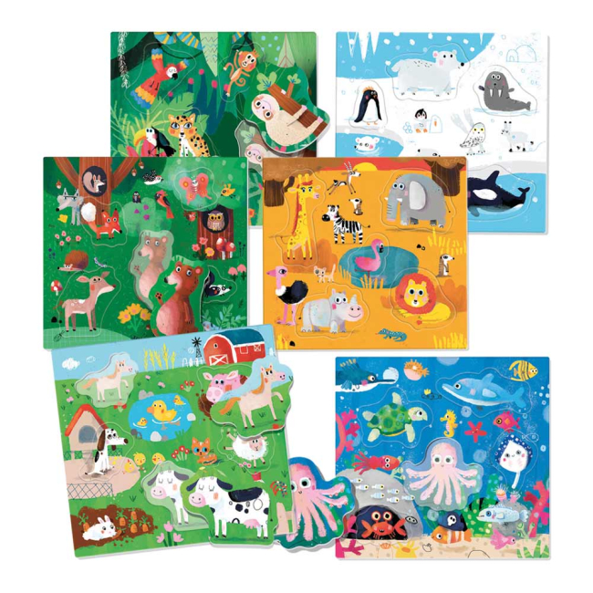 Розвивальні іграшки - Розвивальний пазл Headu Монтесорі Тварини та місця їхнього проживання (MU22847)#2