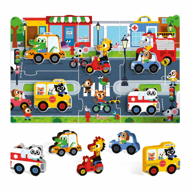 Пазли - Розвивальний пазл Headu Мій перший пазл Монтесорі Місто (IT22373)#2